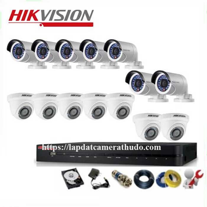 Trọn Bộ 14 Mắt Camera Hikvision 2.0M Full HD 1080P