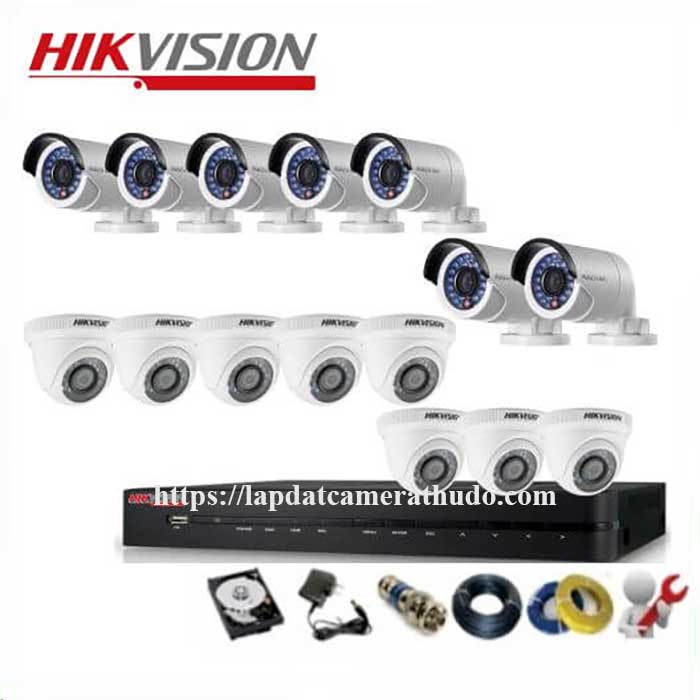 Trọn Bộ 15 Mắt Camera Hikvision 2.0M Full HD 1080P