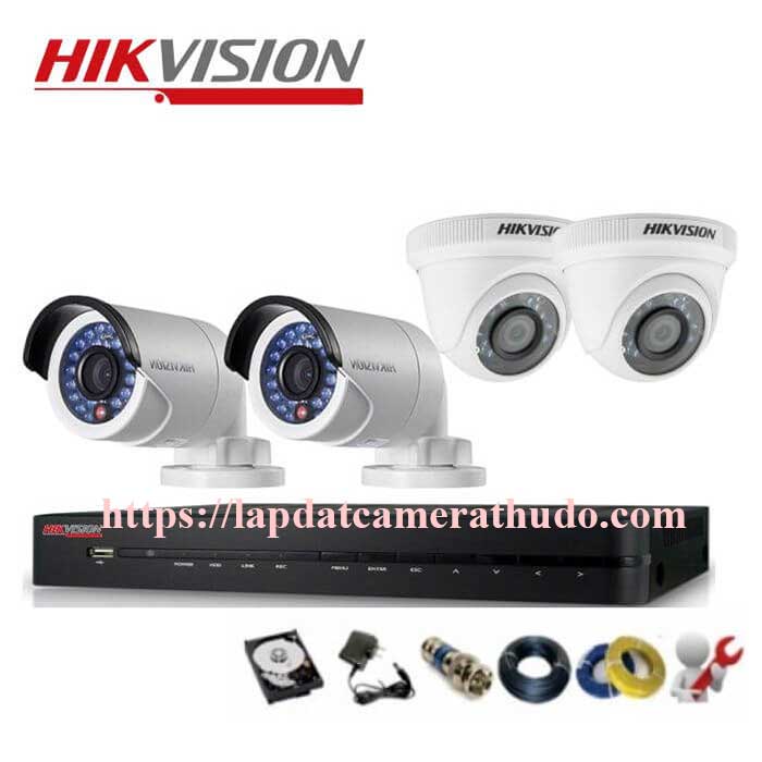 Trọn Bộ 4 Mắt Camera Hikvision 2.0M Full HD 1080P