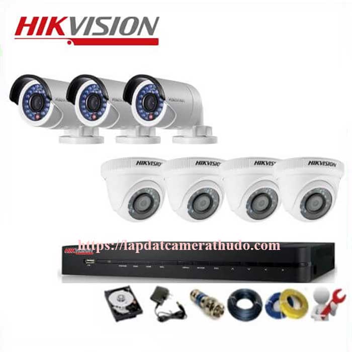Trọn Bộ 7 Mắt Camera Hikvision 2.0M Full HD 1080P