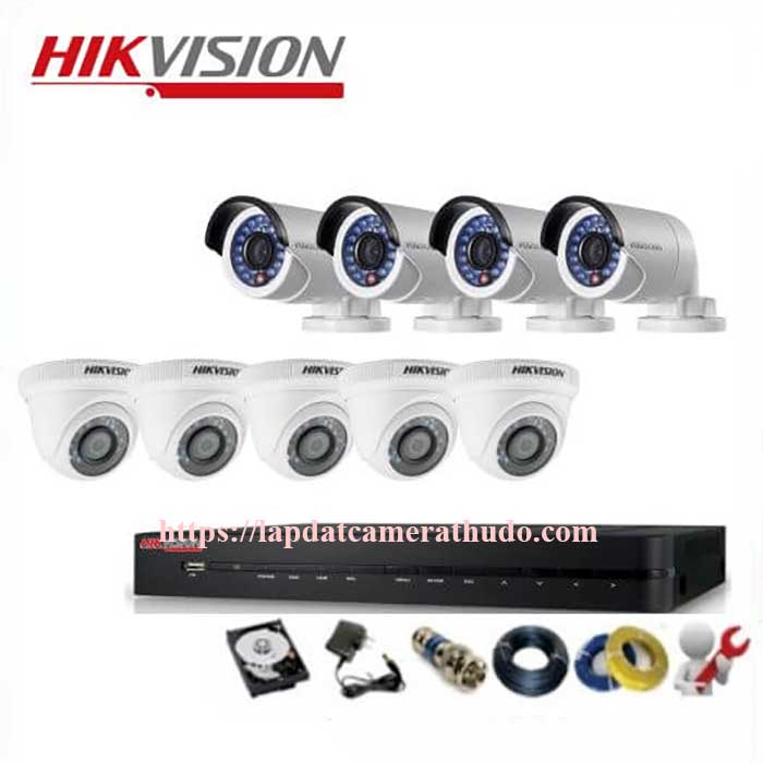 Trọn Bộ 9 Mắt Camera Hikvision 2.0M Full HD 1080P