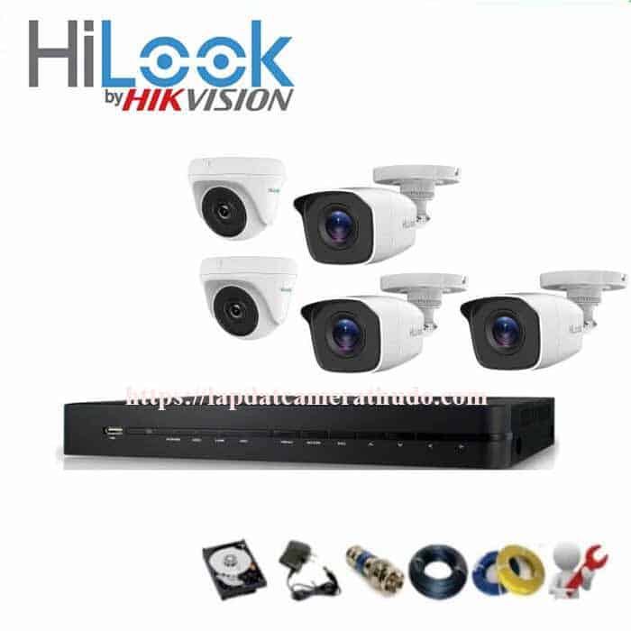 Trọn Bộ 5 Mắt Camera Hilook 2.0Mpx by HIKVISION