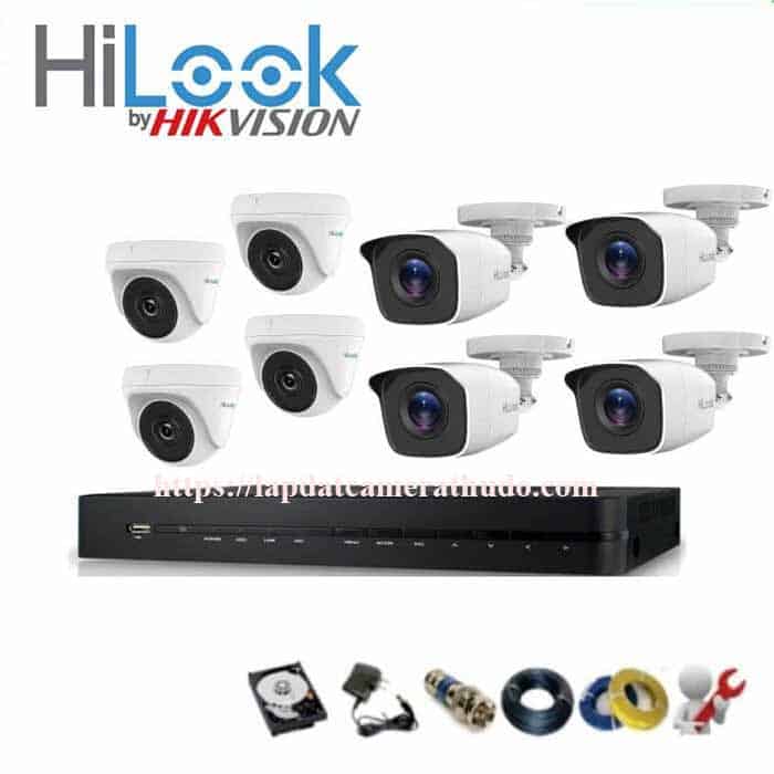 Trọn Bộ 8 Mắt Camera Hilook 2.0Mpx by HIKVISION